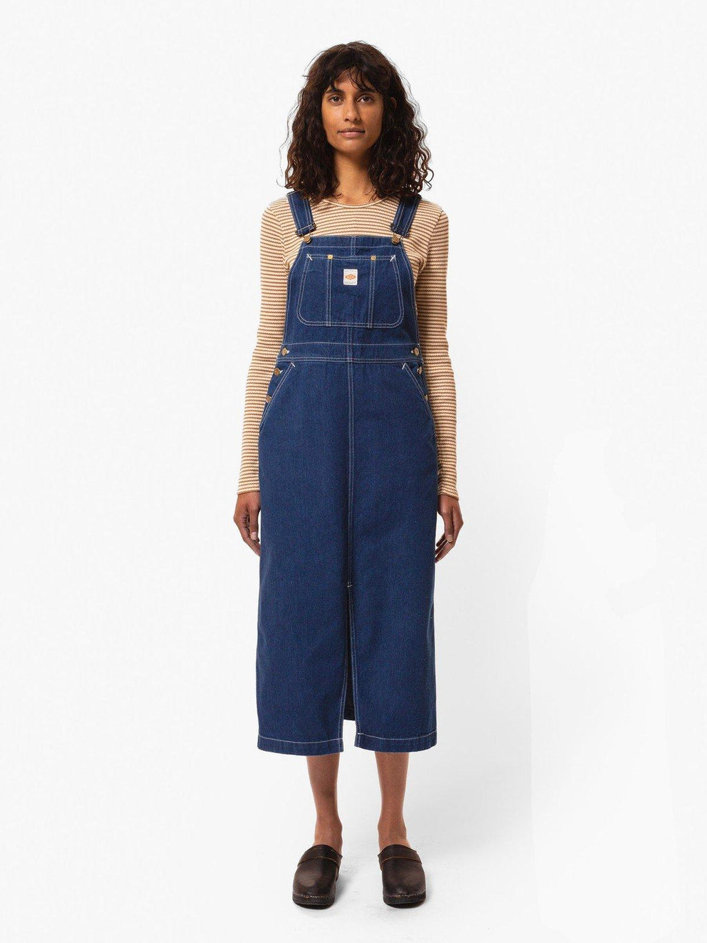 white christmas dresses Agnes Denim Overall Dress