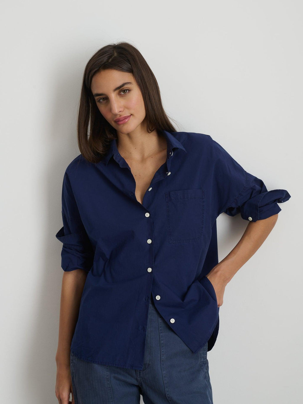 Alex Mill - Jo Shirt In Paper Poplin Dark Navy (AA) – City W.