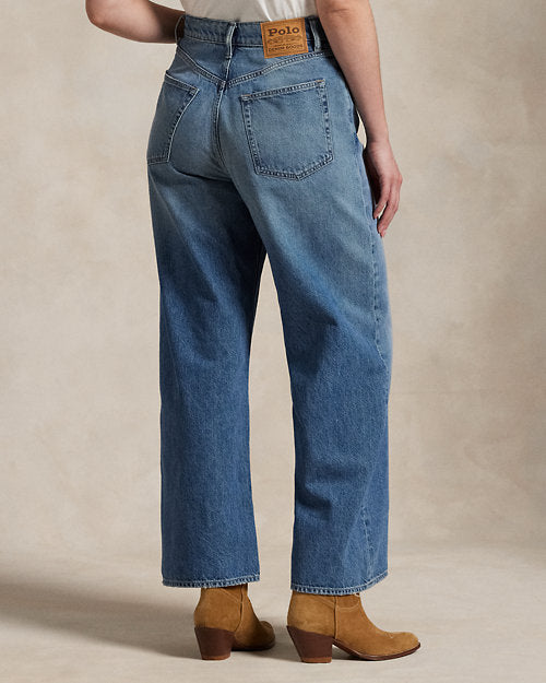 Polo Raphel Lauren - High-Rise Wide-Leg Crop Jean Maceen Wash
