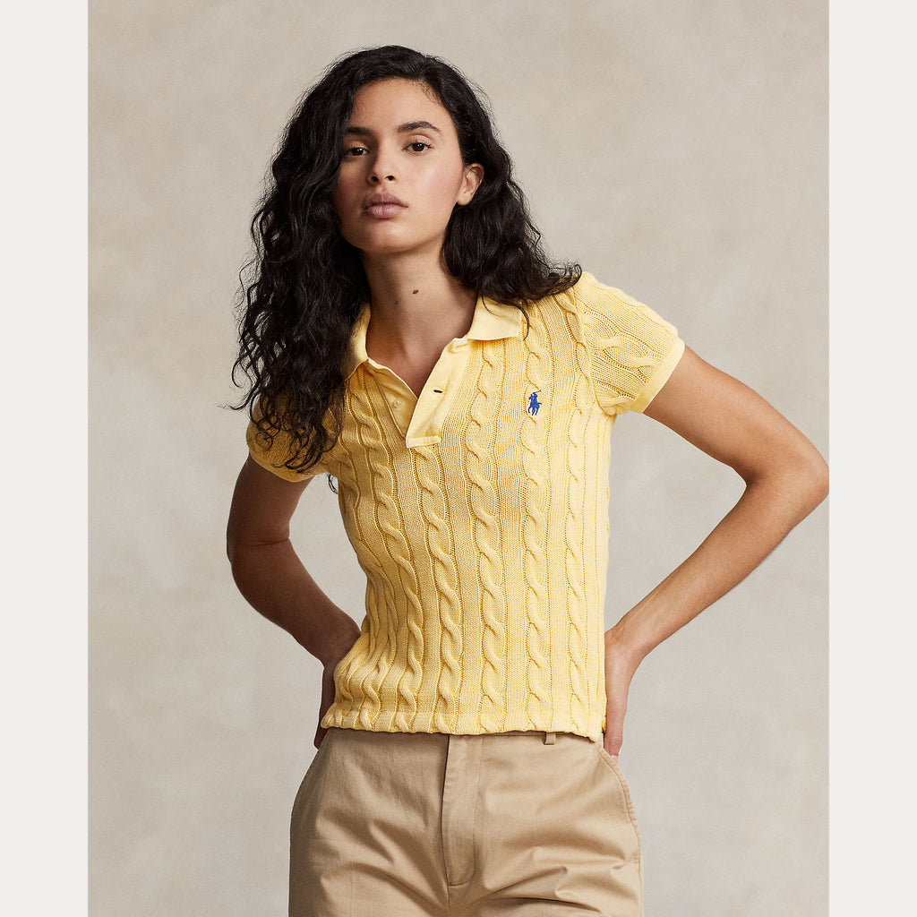 Polo Ralph Lauren - Cable-Knit Polo Shirt - Fall Yellow – City W.