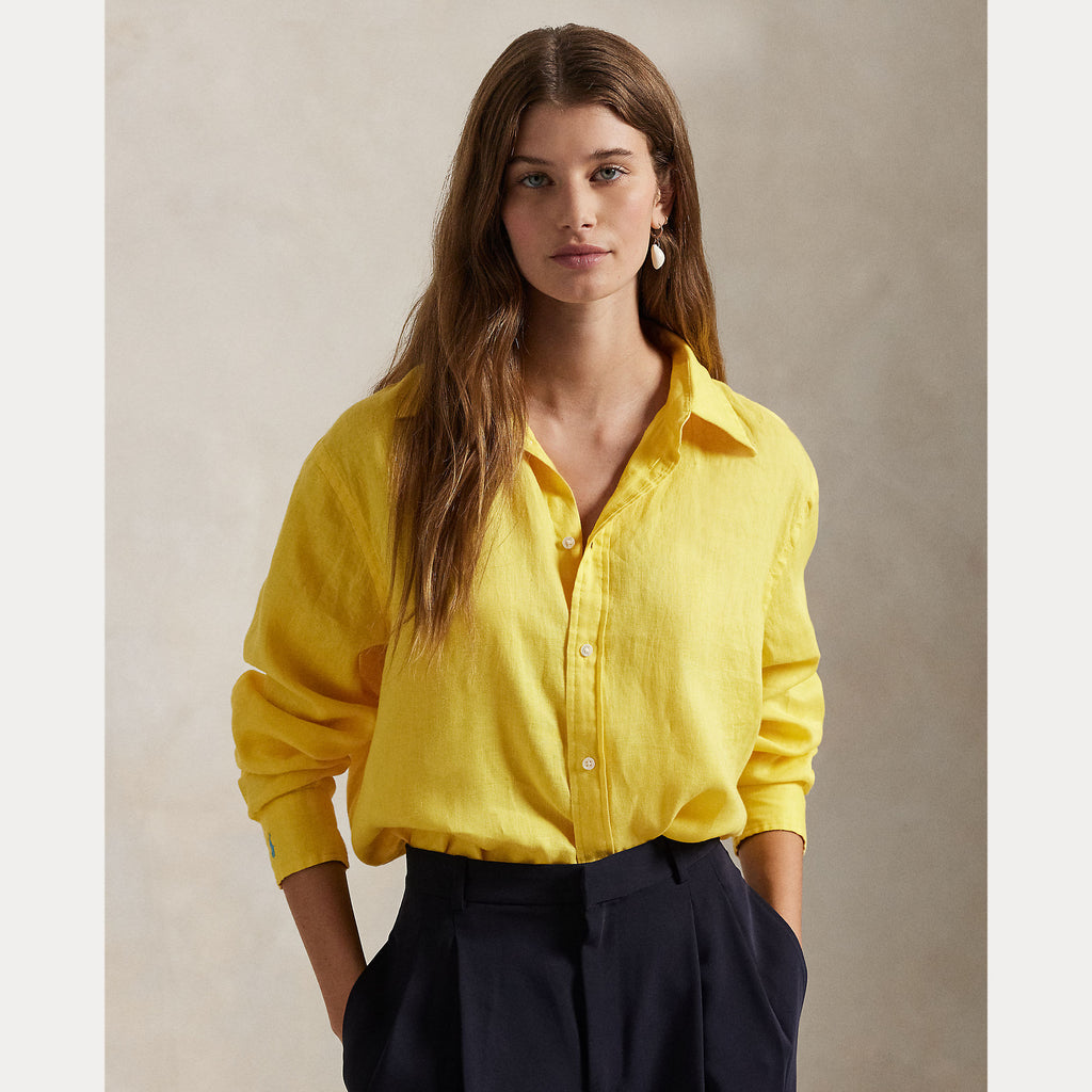 ralph lauren yellow dress shirt Polo Ralph Lauren -Long Sleeve Button Front Shirt Sunfish Yellow – City W