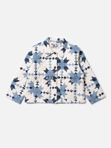 Nudie Jeans - Signe Quilted Cotton Jacket Offwhite/Blue