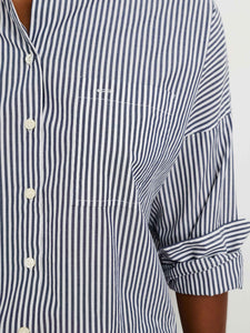 Alex Mill - Jo Striped Shirt in Paper Poplin Navy/White
