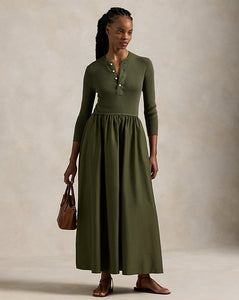 Polo Ralph Lauren - LS Henley Dress Green Polo Ralph Lauren - LS Henley Dress Green