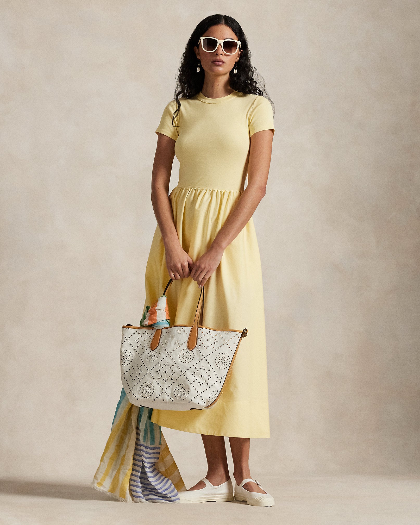 Polo Ralph Lauren - Cotton Short-Sleeve Dress - Yellow – City W.