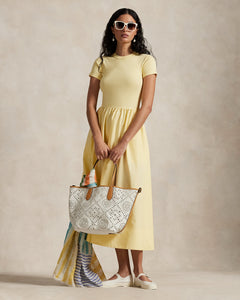Polo Ralph Lauren - Cotton Short-Sleeve Dress - Yellow City W. Polo Ralph Lauren - Cotton Short-Sleeve Dress - Yellow City W.