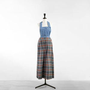 Sarahwear - C-4246 Flannel Check Dress Red/Blue