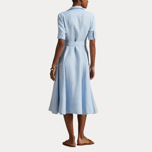 polo ralph lauren indigo denim short sleeve day dress RALPH LAUREN