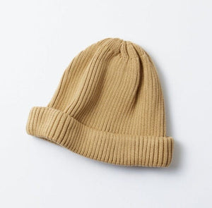 Rototo - Cotton Roll Up Beanie - Beige