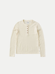 Nudie Jeans Co. - Mira Henley Waffle Egg White