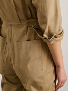 Alex Mill - Standard Zip Front Jumpsuit in Cotton Twill - Vintage Khaki